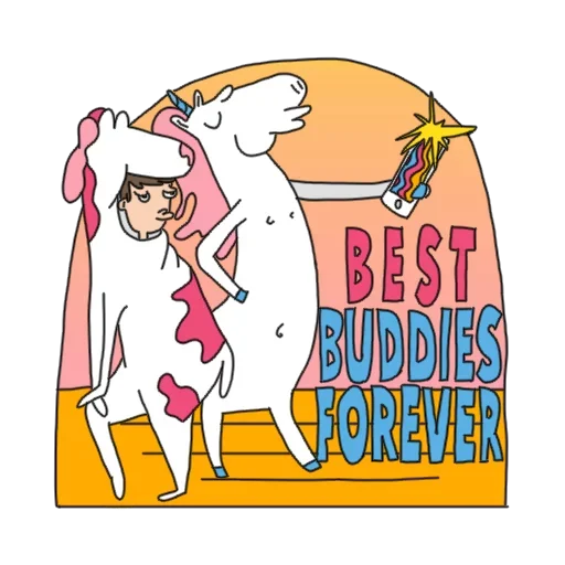 Sticker from the "Unicorn my best friend" sticker pack