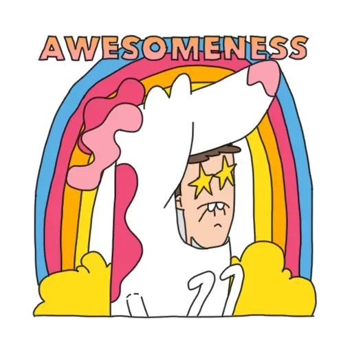 Sticker from the "Unicorn my best friend" sticker pack