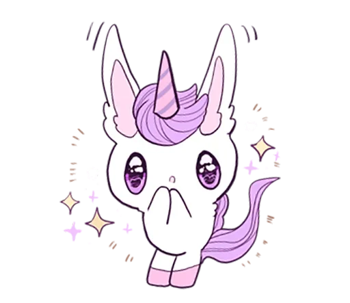 Sticker from the "young unicorn" sticker pack