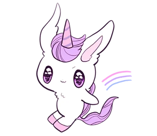 Sticker from the "young unicorn" sticker pack