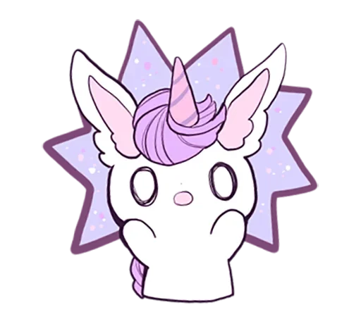 Sticker from the "young unicorn" sticker pack