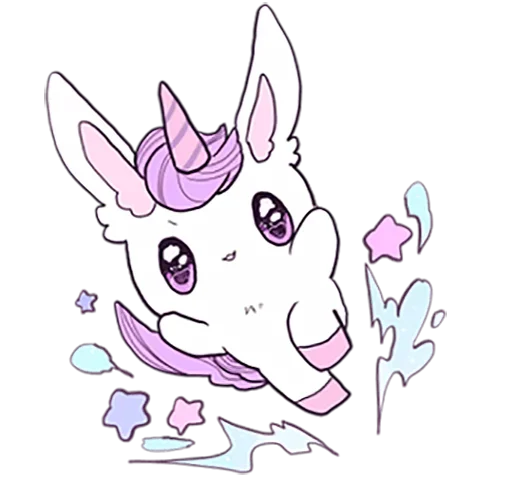 Sticker from the "young unicorn" sticker pack