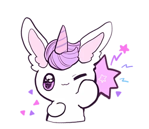 Sticker from the "young unicorn" sticker pack