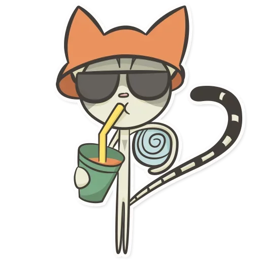 Sticker from the "Котеечное Лето" sticker pack