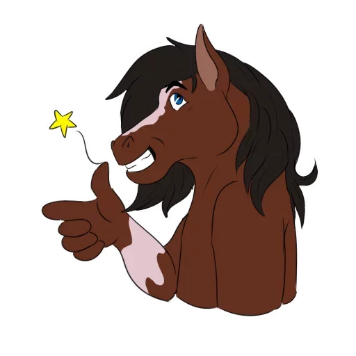 Sticker from the "Wild Horse and Dog" sticker pack