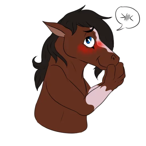 Sticker from the "Wild Horse and Dog" sticker pack