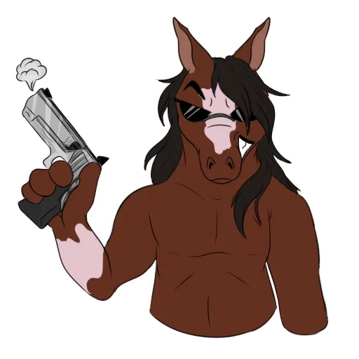 Sticker from the "Wild Horse and Dog" sticker pack