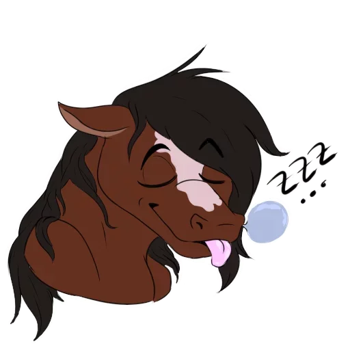 Sticker from the "Wild Horse and Dog" sticker pack