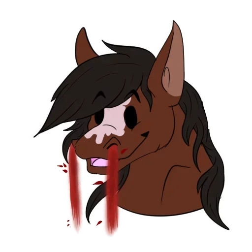 Sticker from the "Wild Horse and Dog" sticker pack