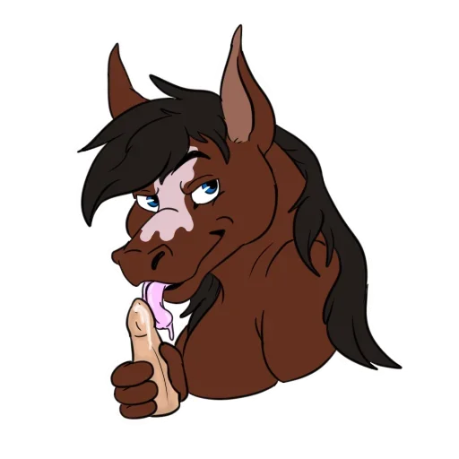 Sticker from the "Wild Horse and Dog" sticker pack