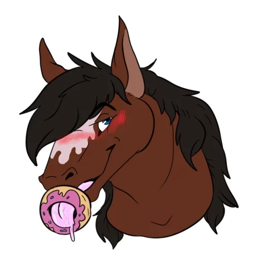 Sticker from the "Wild Horse and Dog" sticker pack