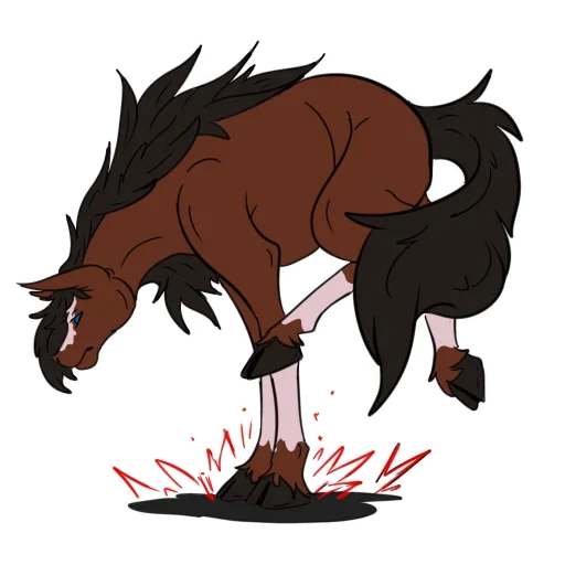 Sticker from the "Wild Horse and Dog" sticker pack