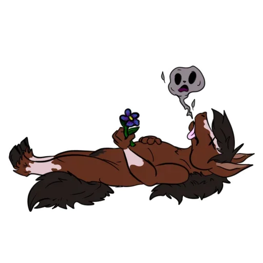 Sticker from the "Wild Horse and Dog" sticker pack