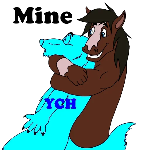 Sticker from the "Wild Horse and Dog" sticker pack