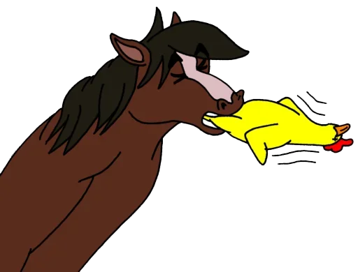 Sticker from the "Wild Horse and Dog" sticker pack