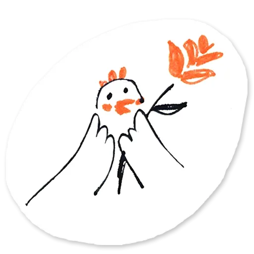 Sticker from the "Be chicken" sticker pack