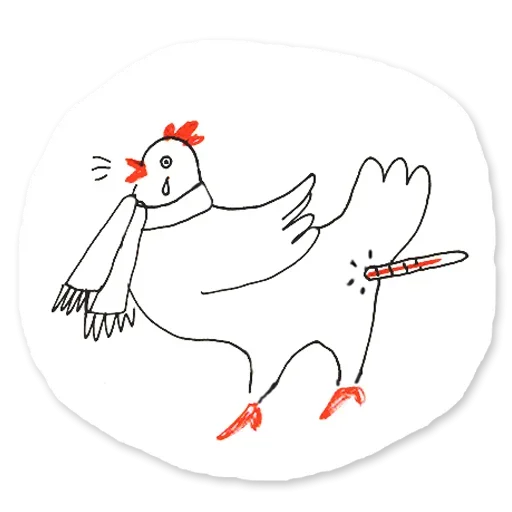 Sticker from the "Be chicken" sticker pack