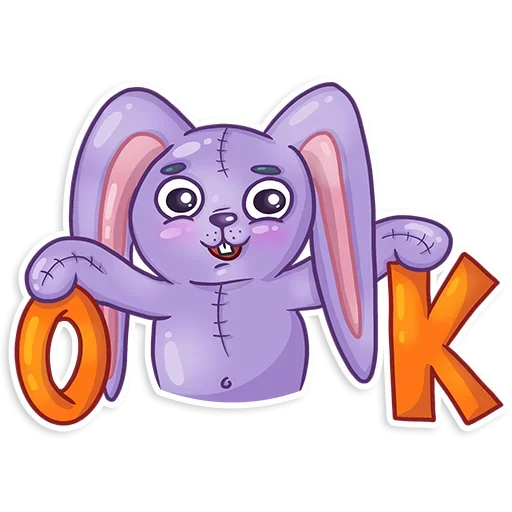 Sticker from the "Small Rabbit" sticker pack