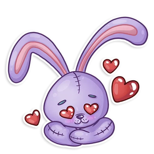 Sticker from the "Small Rabbit" sticker pack