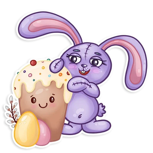 Sticker from the "Small Rabbit" sticker pack