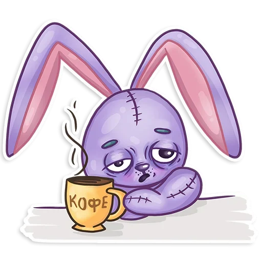 Sticker from the "Small Rabbit" sticker pack