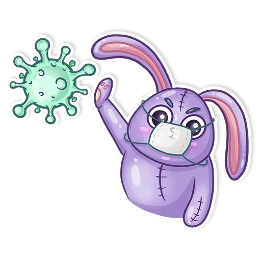 Sticker from the "Small Rabbit" sticker pack