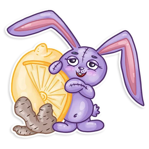 Sticker from the "Small Rabbit" sticker pack