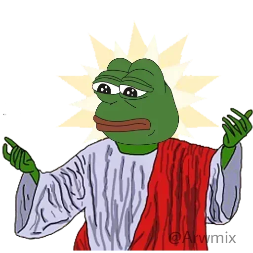 Стикер из набора "Easter Pepe"