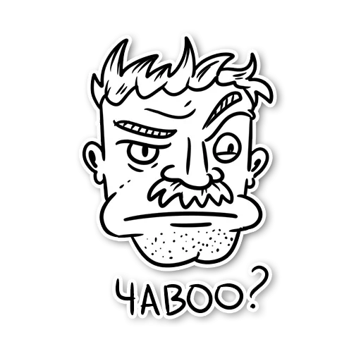 Sticker from the "Moustache" sticker pack