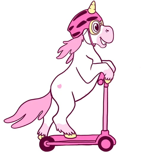 Sticker Pink Unicorn