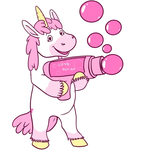 Sticker Pink Unicorn