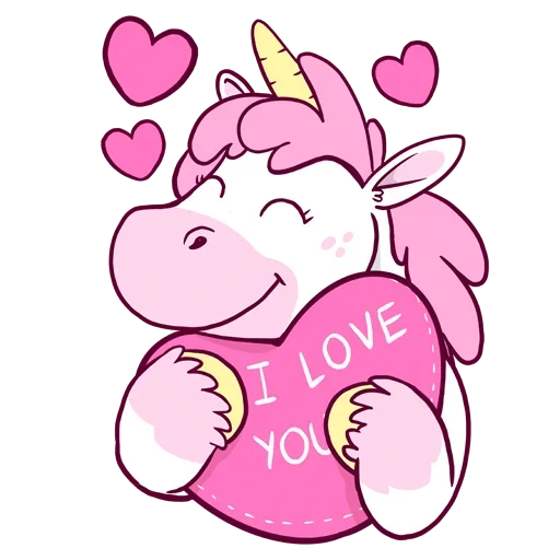 Sticker Pink Unicorn