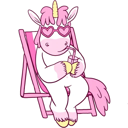 Sticker Pink Unicorn