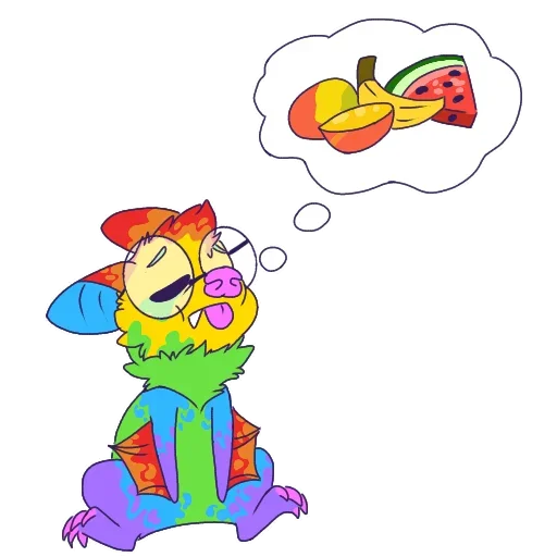 Sticker from the "Rainbow Batman" sticker pack