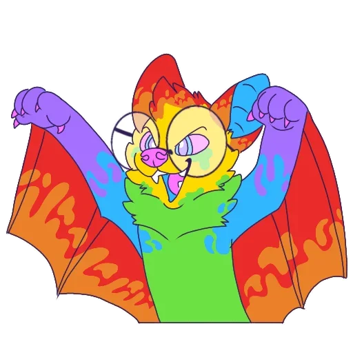 Sticker from the "Rainbow Batman" sticker pack