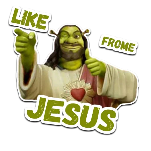 Sticker from the "Шрек" sticker pack