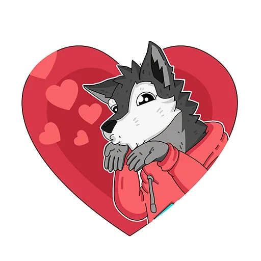 Sticker from the "Wolfy" sticker pack