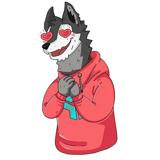 Sticker from the "Wolfy" sticker pack