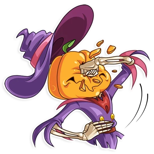 Sticker Pumpkin Head