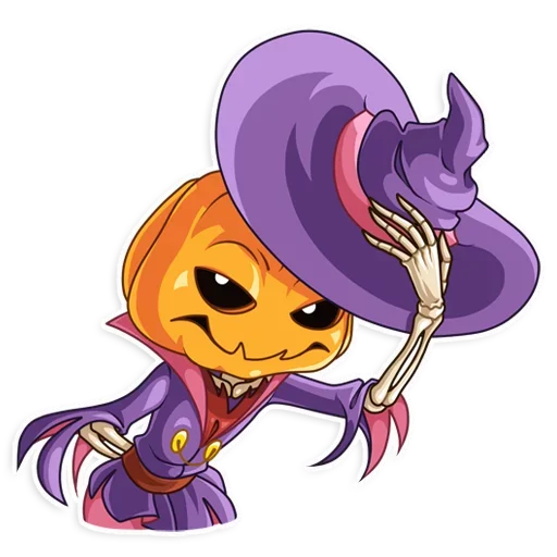 Sticker Pumpkin Head