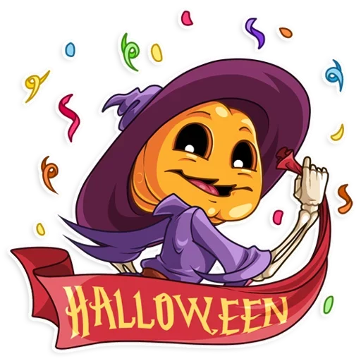 Sticker Pumpkin Head