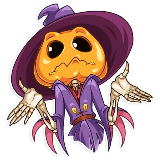 Sticker Pumpkin Head