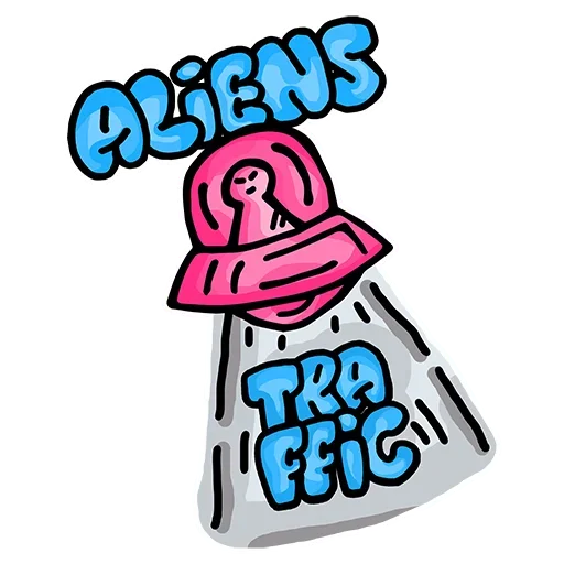 Sticker from the "Alien World" sticker pack