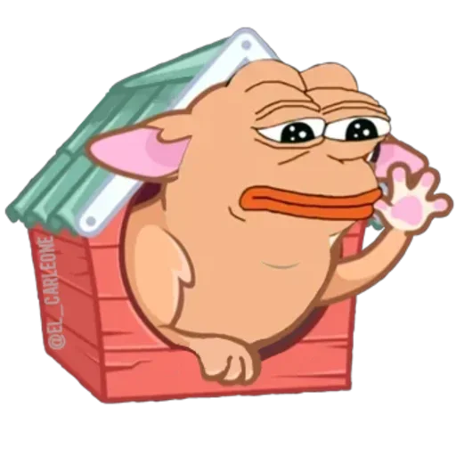 Sticker from the "Pink Pepe" sticker pack