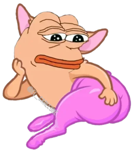 Sticker from the "Pink Pepe" sticker pack