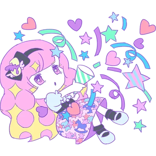 Sticker Cute Small Girl