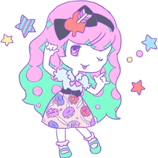 Sticker from the "Cute Small Girl" sticker pack