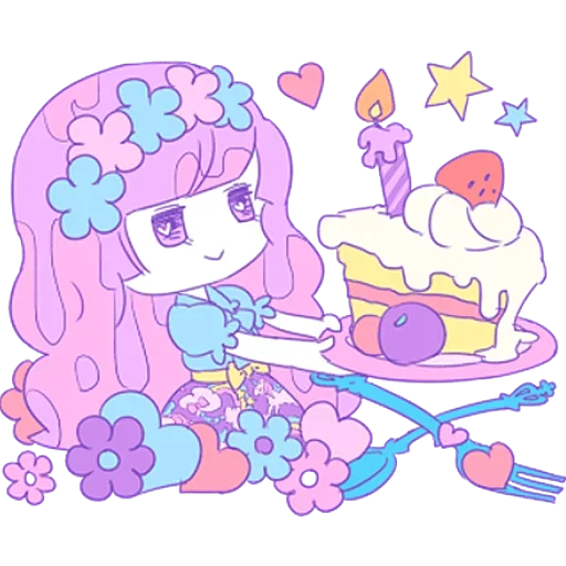 Sticker from the "Cute Small Girl" sticker pack