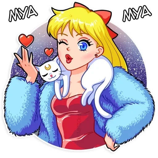 Sticker from the "Sailor Moon" sticker pack