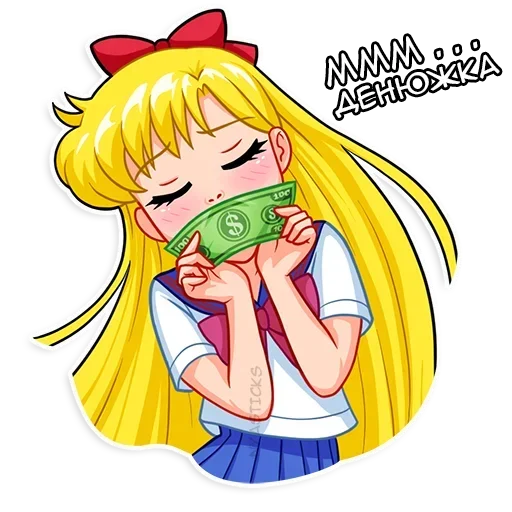 Sticker from the "Sailor Moon" sticker pack